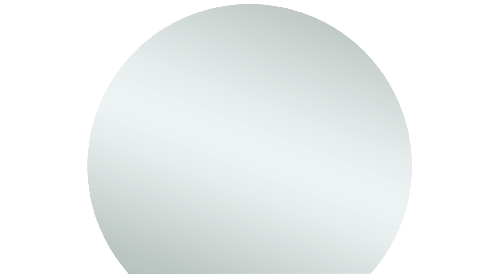 Thermogroup Hamilton D-Shaped 900mm Hangers Fixing Polished Edge Mirror