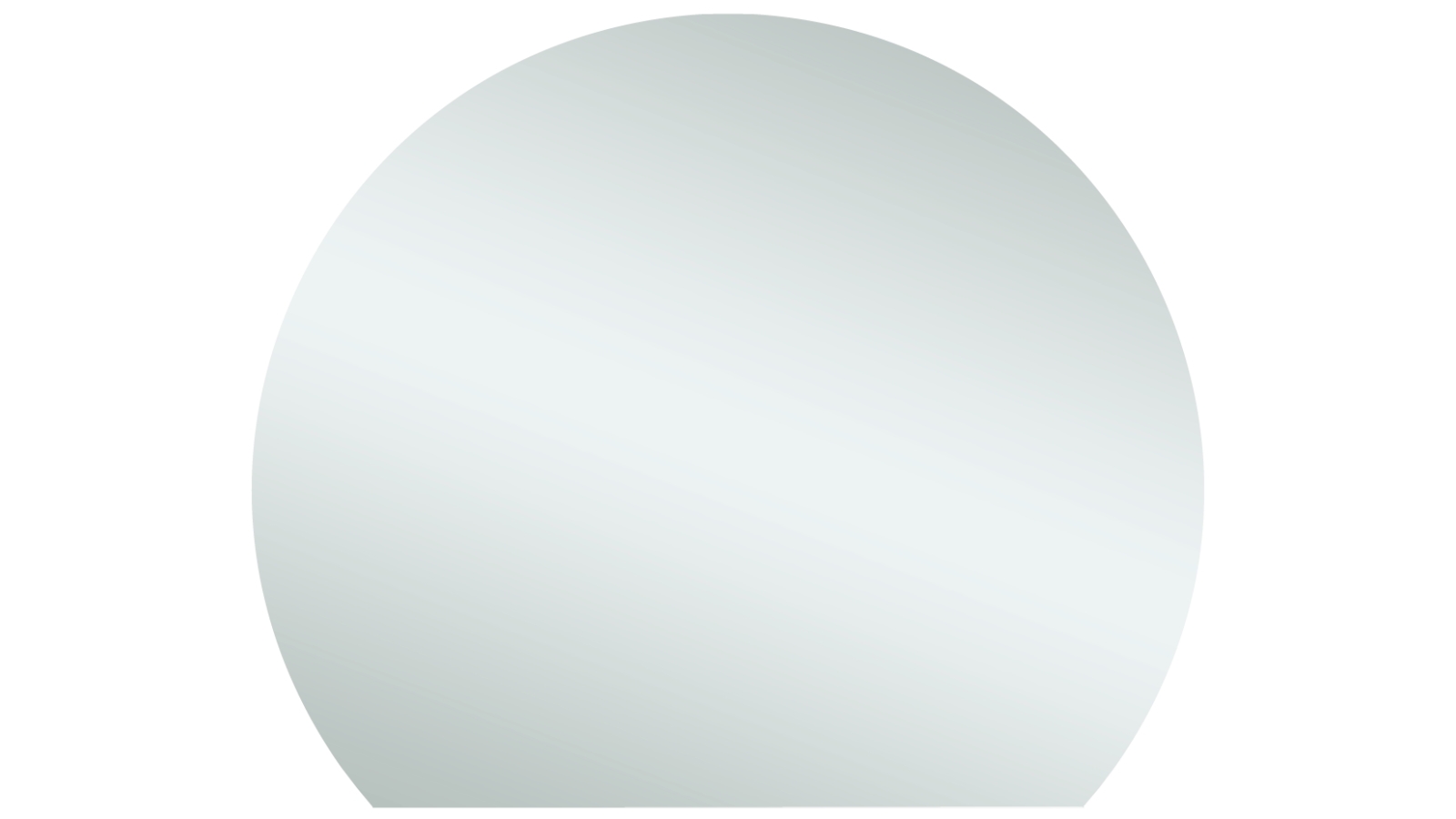 Thermogroup Hamilton D-Shaped 900mm Hangers Fixing Polished Edge Mirror with Demister
