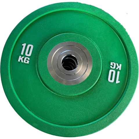 Fitness Hero Premium Olympic Rubber Coloured Bumper Plate Pair - 10kg