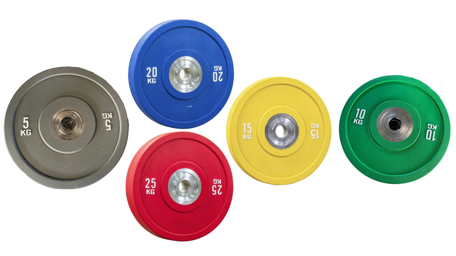 Fitness Hero Premium Olympic Rubber Coloured Bumper Plate Pair