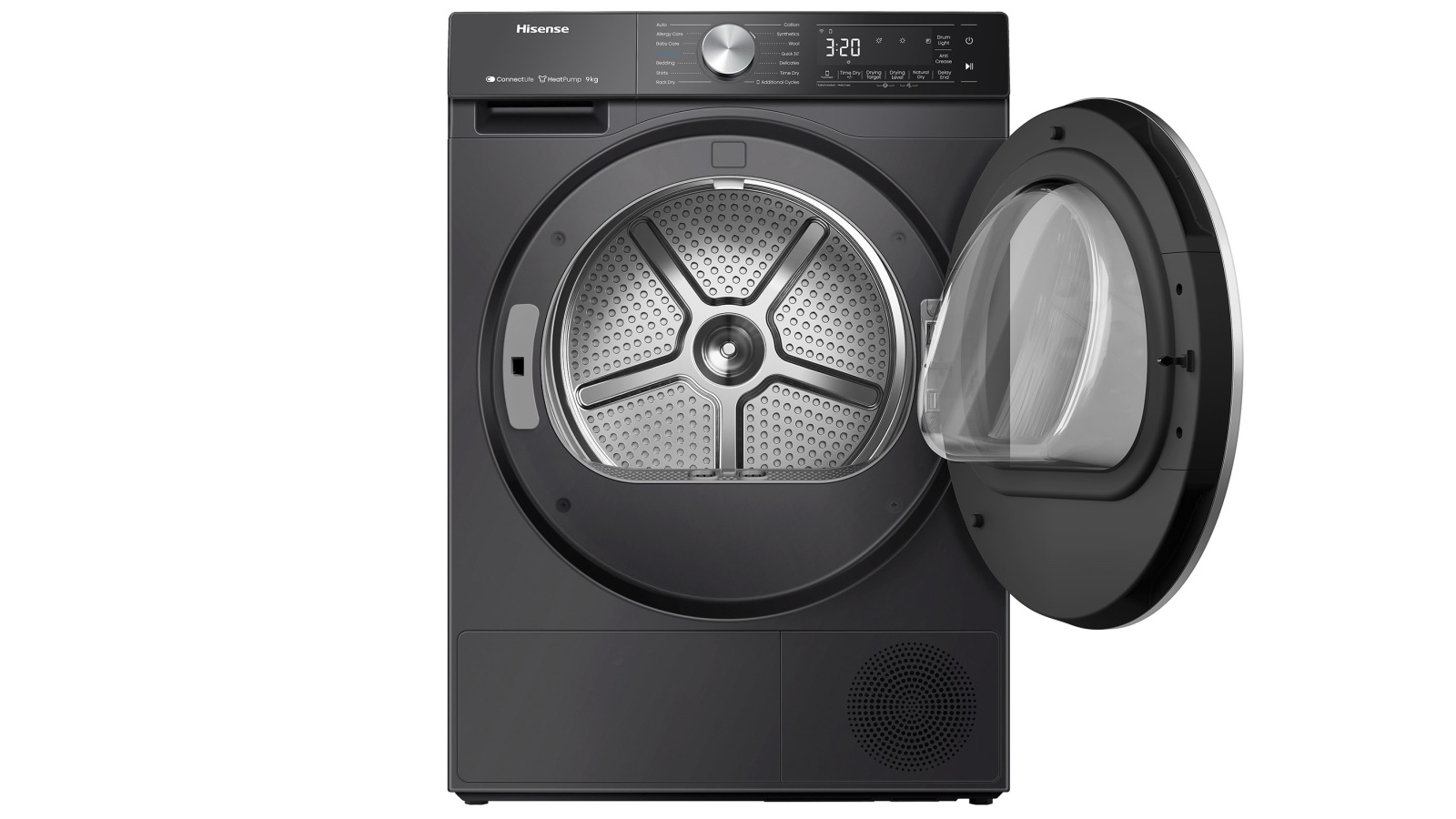 Hisense 9kg Heat Pump Dryer Black Harvey Norman