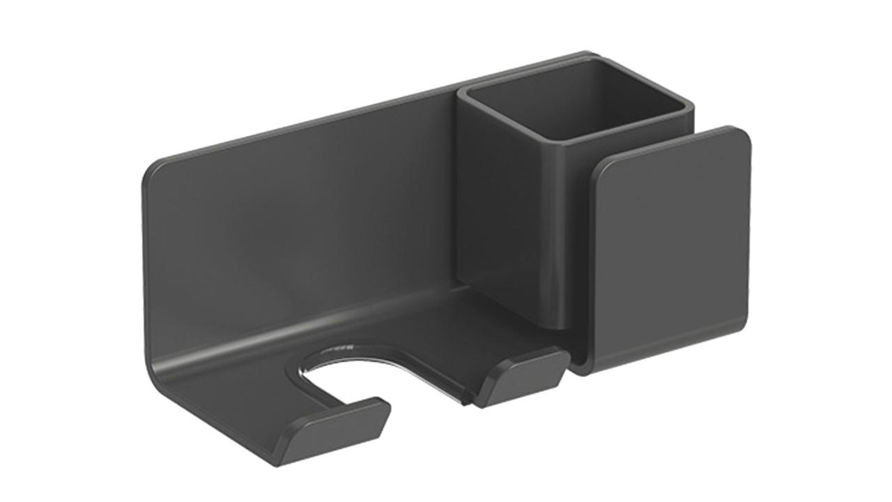 TODO Carbon Grey Hair Dryer Holder Aluminium Alloy Wall Mounted - Large