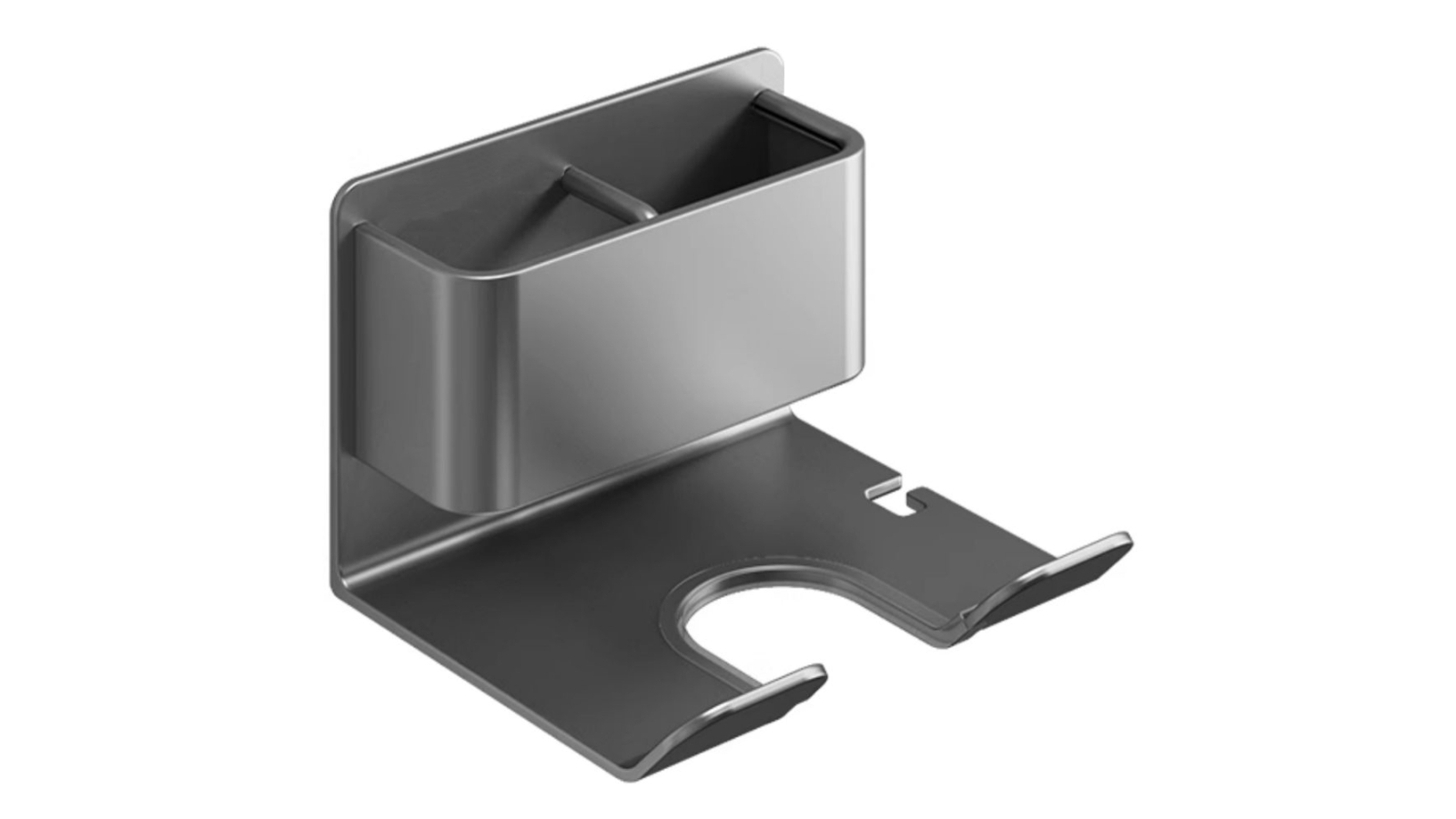 TODO Carbon Grey Hair Dryer Holder Aluminium Alloy Wall Mounted - Small