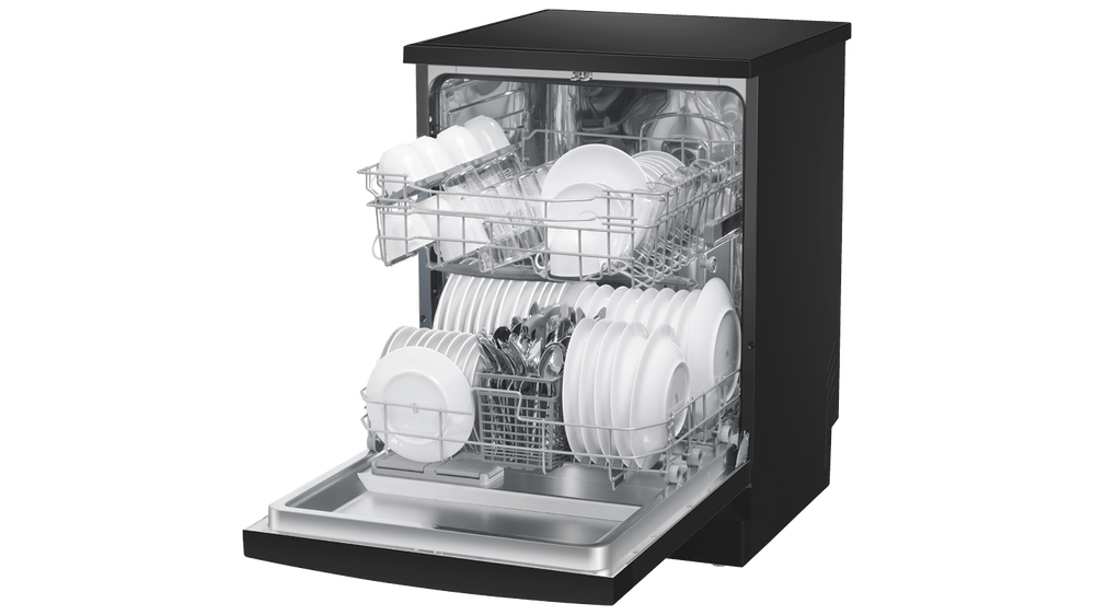 Haier 13 Place Setting Freestanding Dishwasher Black Harvey Norman
