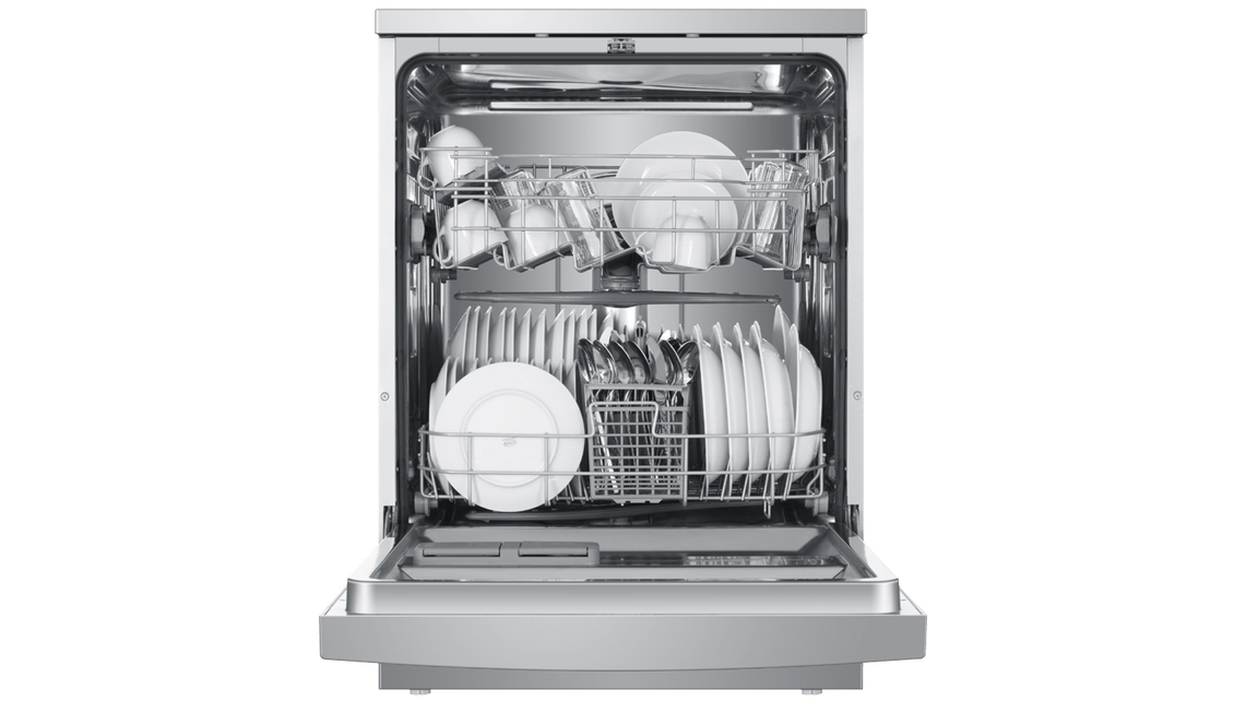 Haier 60cm Freestanding Dishwasher Silver Harvey Norman