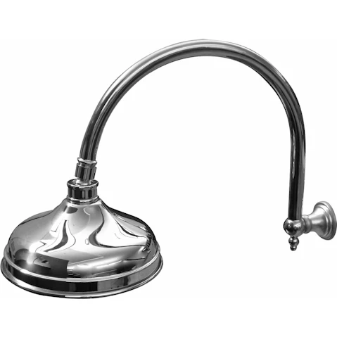 Parisi Hermitage Shower Head & Curved Arm - Chrome
