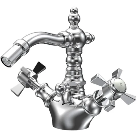 Parisi Hermitage Bidet Twinner with Cross Handle - Chrome