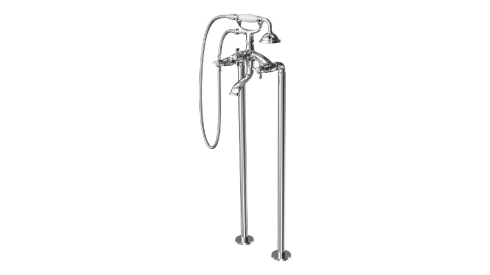 Parisi Hermitage Bath Filler with Hand Shower - Chrome