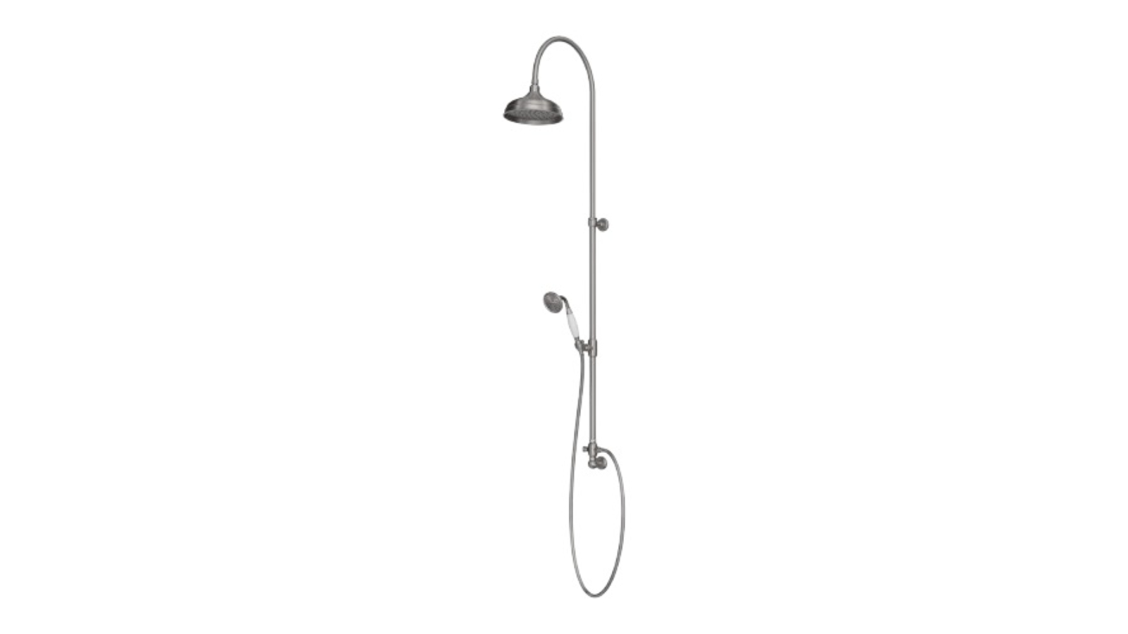 Parisi Hermitage Shower Column with Diverter - Pewter 