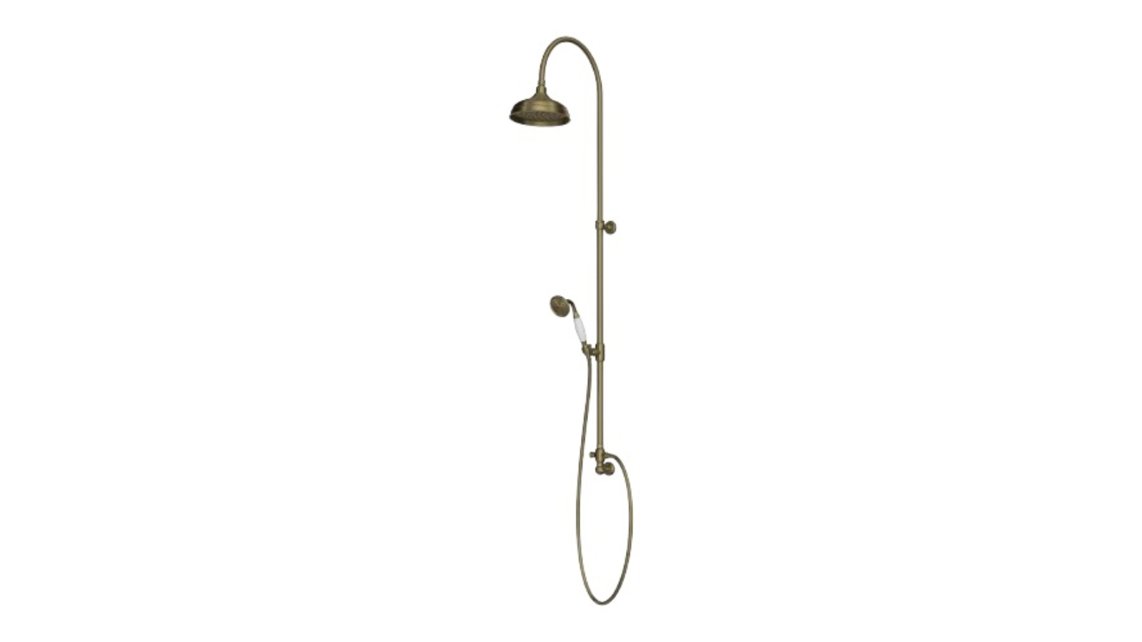 Parisi Hermitage Shower Column with Diverter - Antique Brass