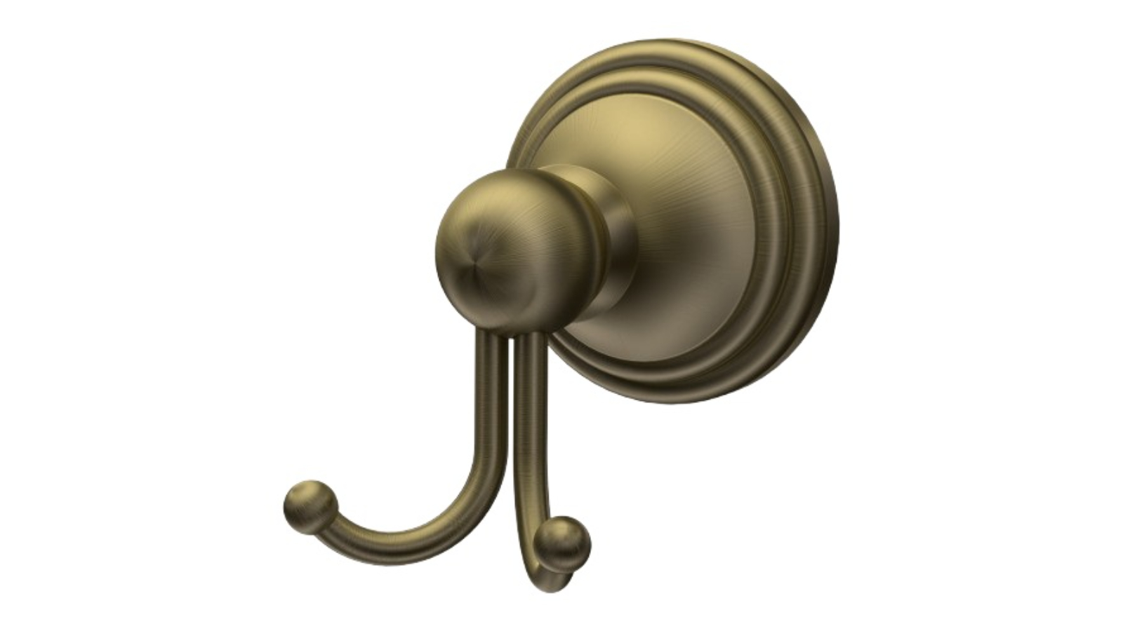 Parisi Hermitage Double Robe Hook - Antique Brass