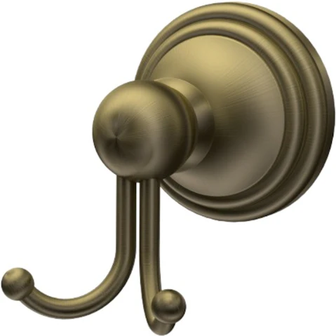 Parisi Hermitage Double Robe Hook - Antique Brass