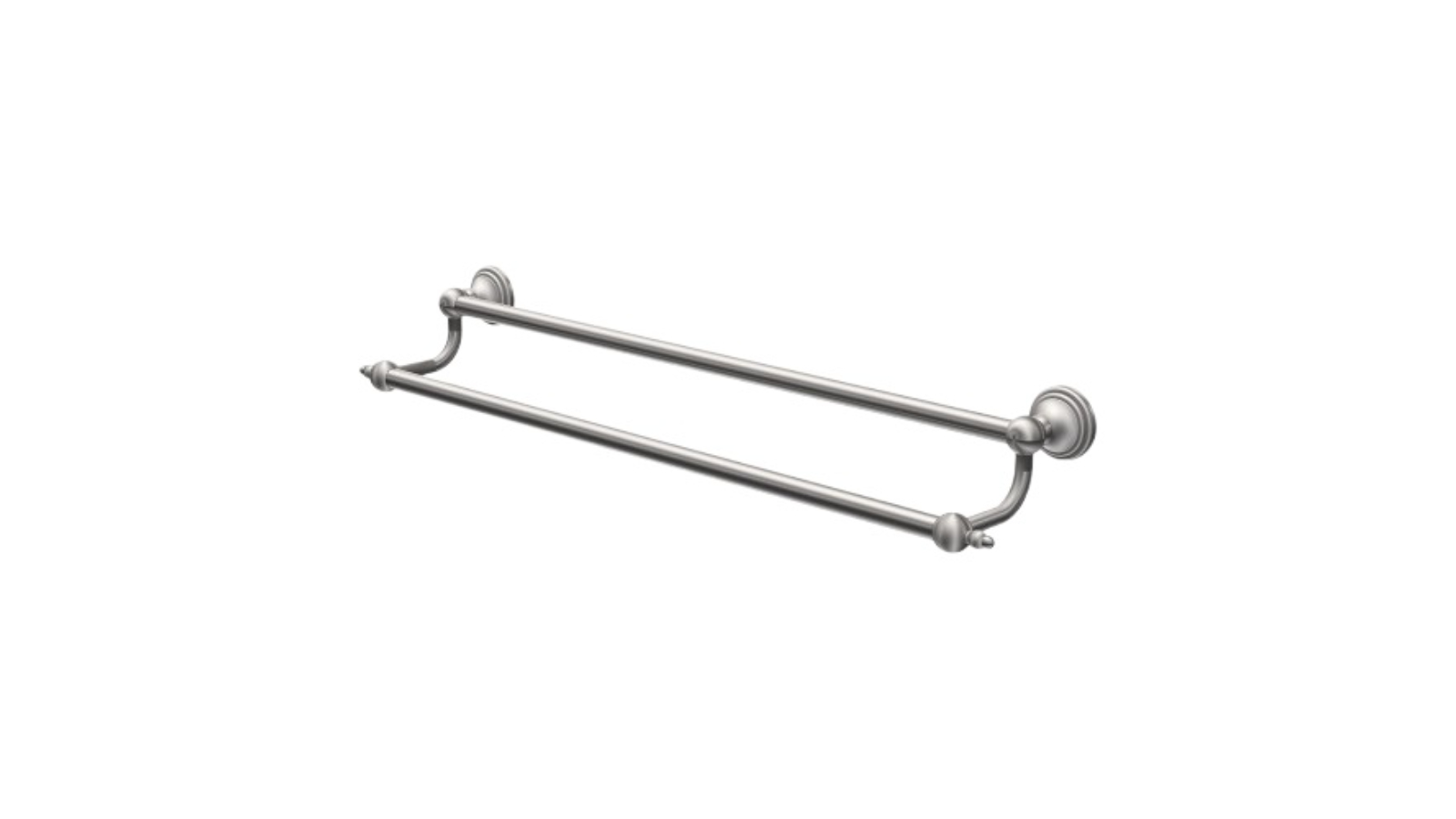Parisi Hermitage 600mm Double Towel Rail - Pewter