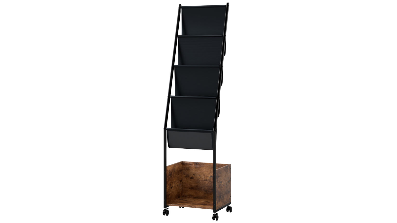 Levede 4-Tier Record Player Stand Storage Rack Holder Up to 100 Albums Magazine