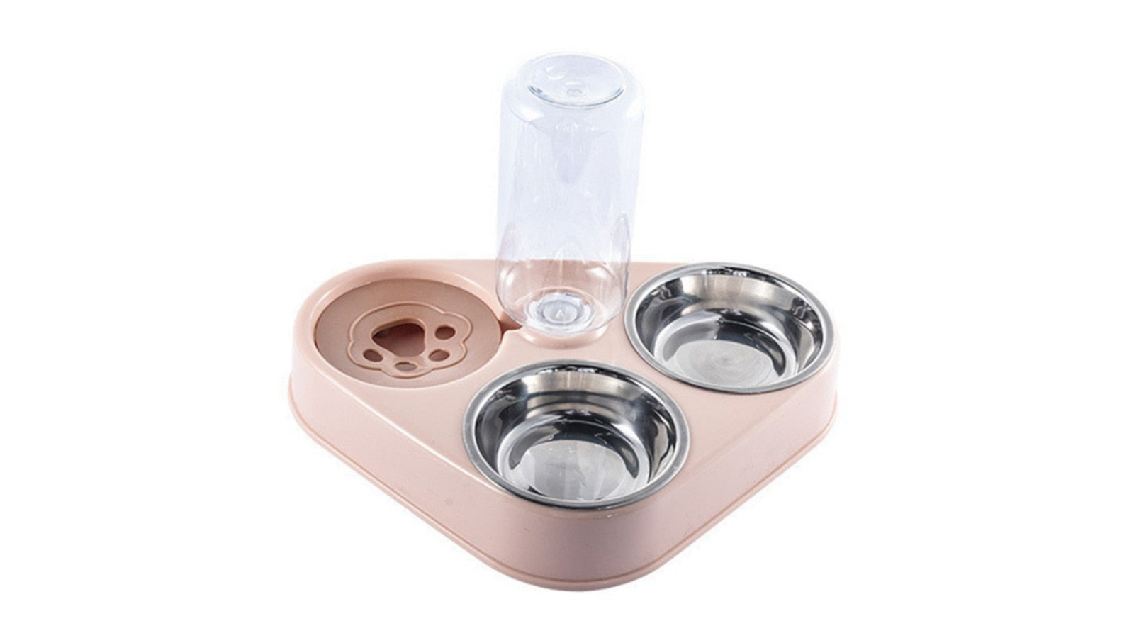 NNEOBA Pet Bowl with Water Bottle and Stainless Steel Dishes - 500ml