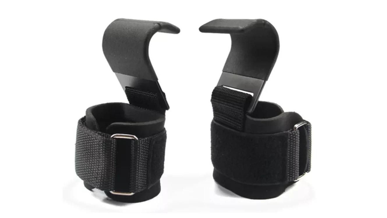 NNEOBA Power Lift Hook Grip with Wrist Wrap and Hand-Bar Strap