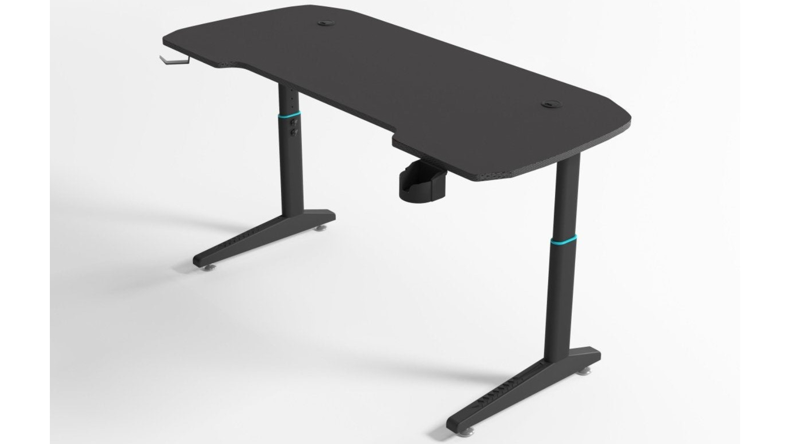 Amazingooh Height Adjustable Gaming Desk with RGB Led Lights