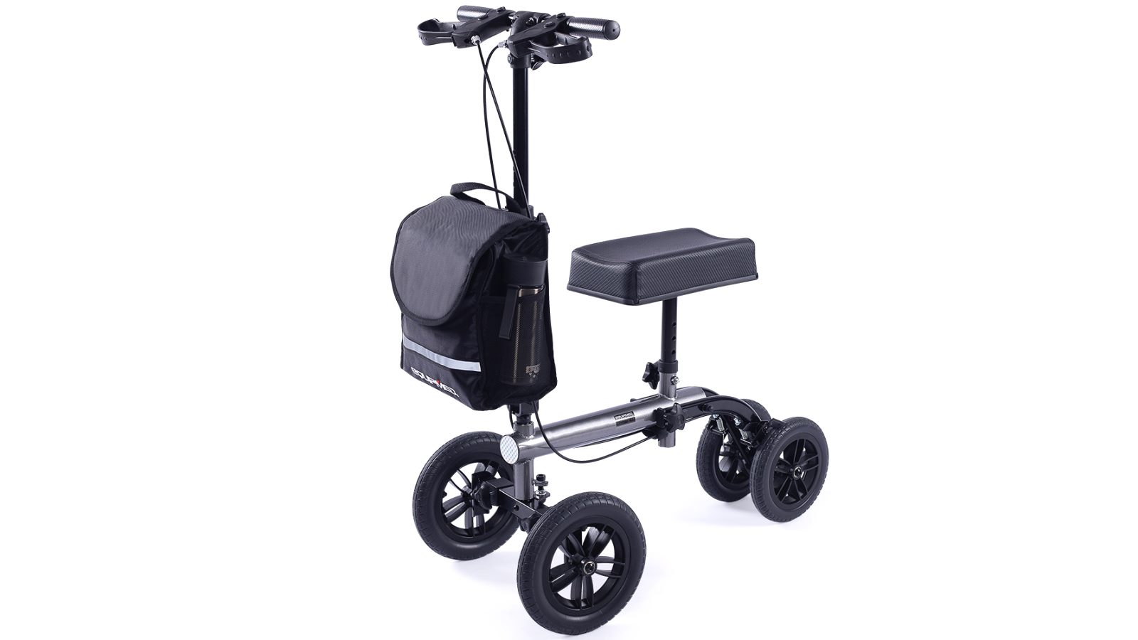 Equipmed 10-inch Knee Scooter Walker - Titanium