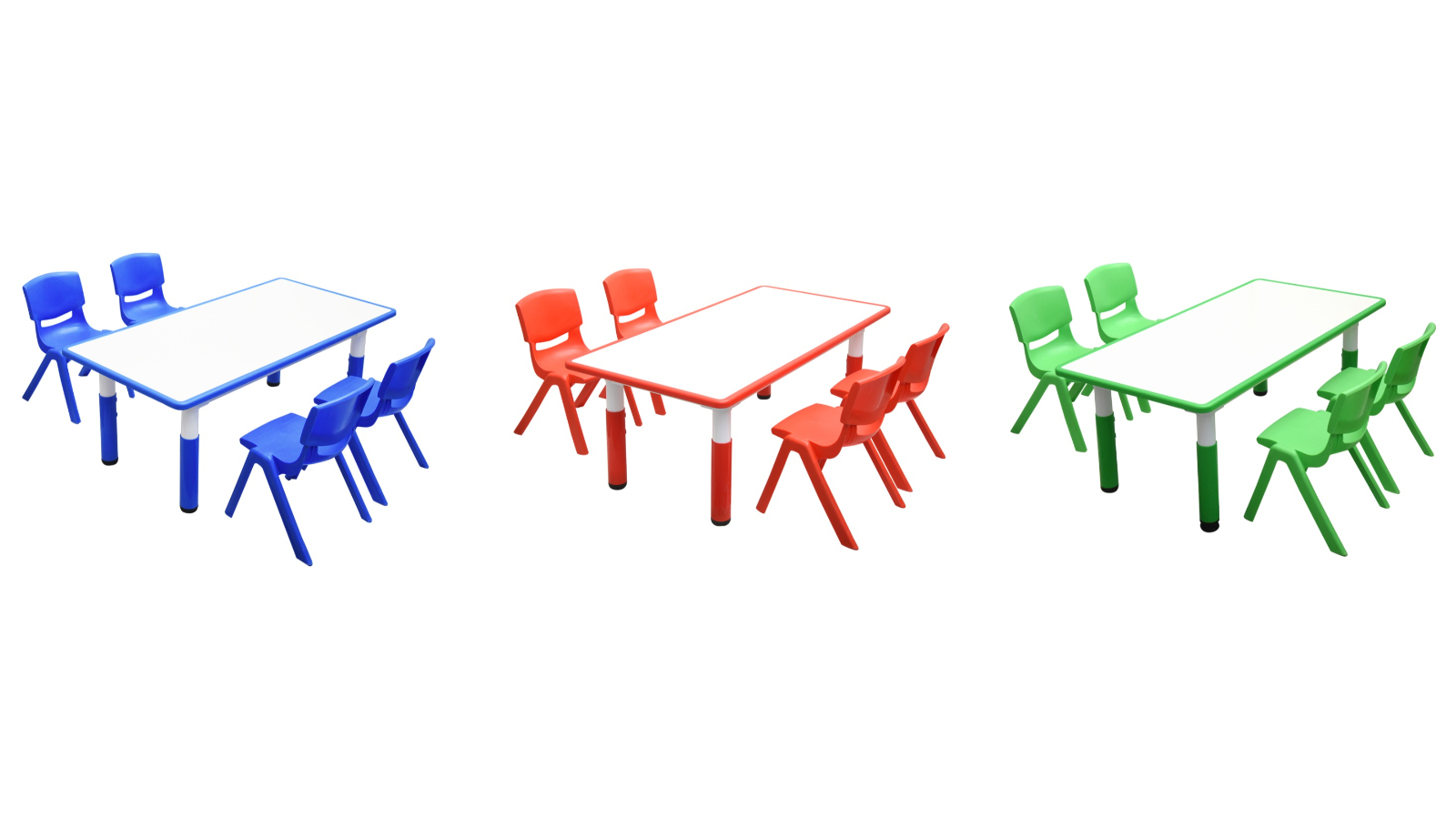 HelloDeal 120 x 60cm Kids Whiteboard Drawing Activity Table and 4 Chair Set