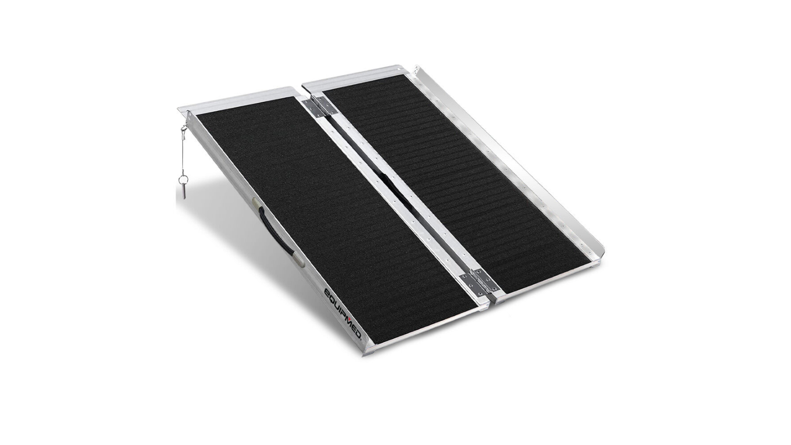 Equipmed 91cm Portable Folding Aluminium Access Ramp - Black