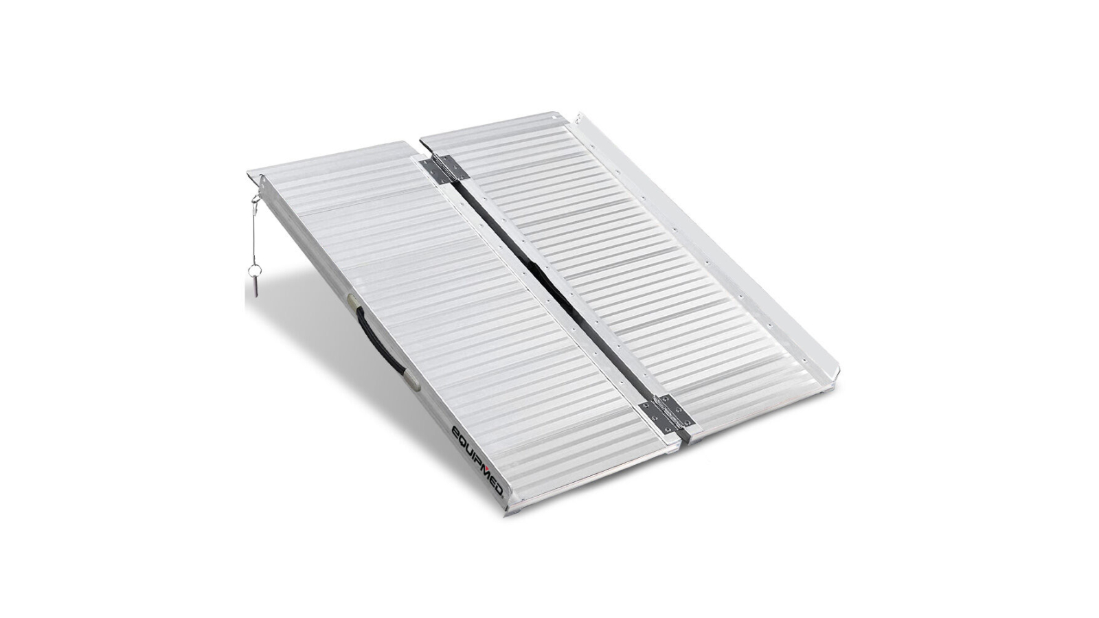 Equipmed 91cm Portable Folding Aluminium Access Ramp - Silver