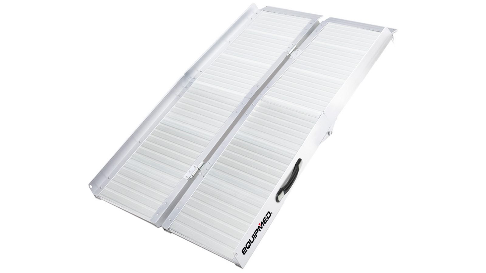 Equipmed 123cm Portable Folding Aluminium Access Ramp - Silver