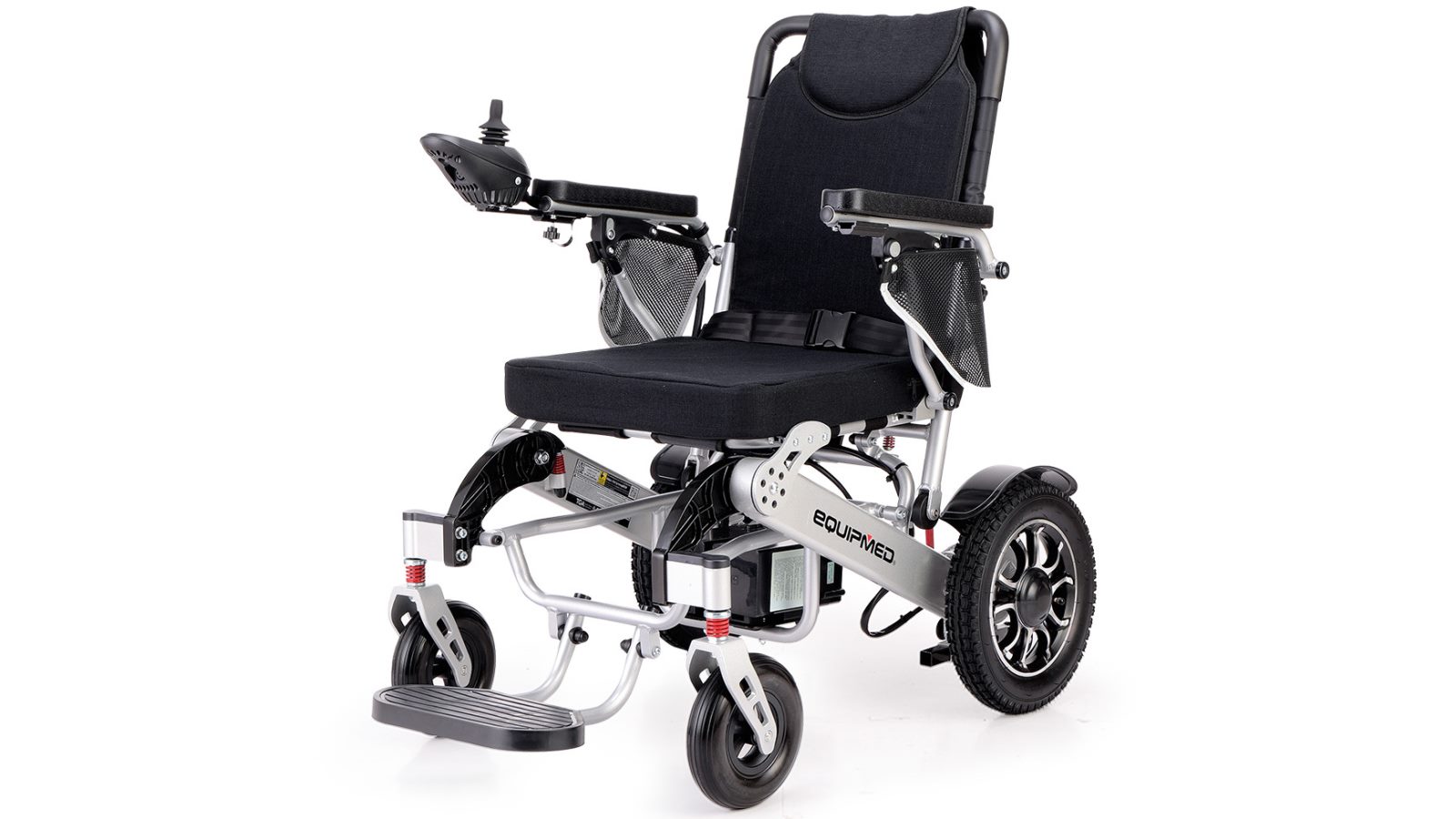 Equipmed Power Electric Wheelchair - Black/Silver