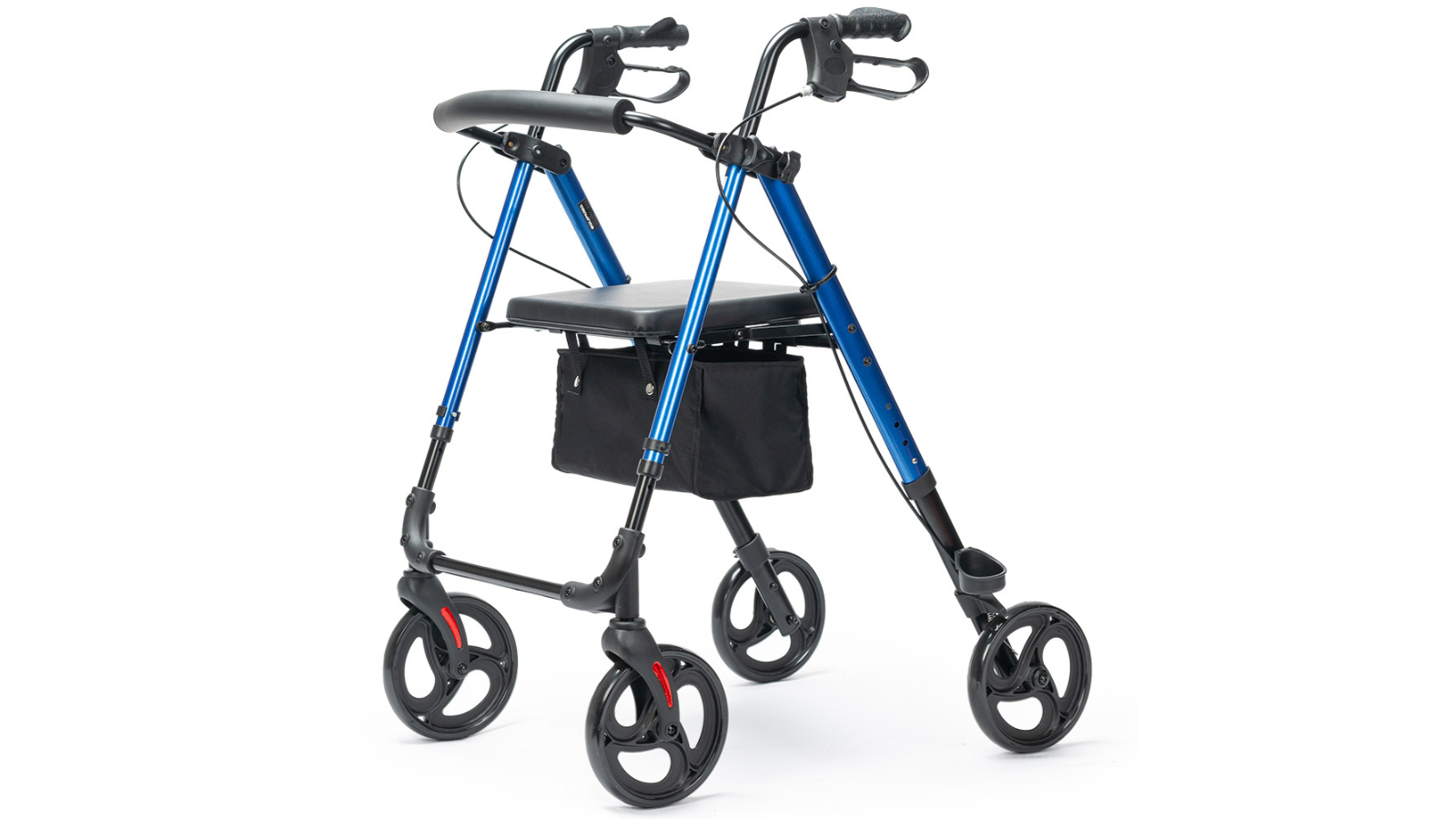 Equipmed Aluminium Frame 4 Wheel Lightweight Rollator Walker for Senior - Blue
