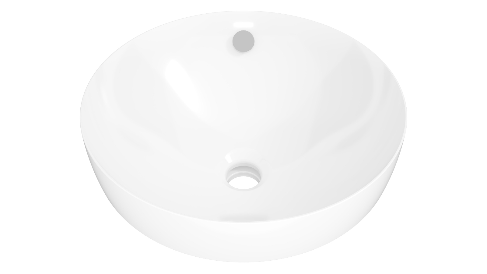 Timberline Henry 360mm Inset Basin - Gloss White