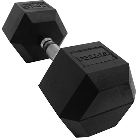 Force USA Rubber Hex Dumbbell - 30kg