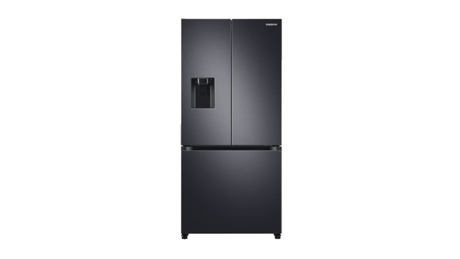 Samsung 495L Twin Cooling Plus Plumbed Ice Maker French Door Fridge - Black