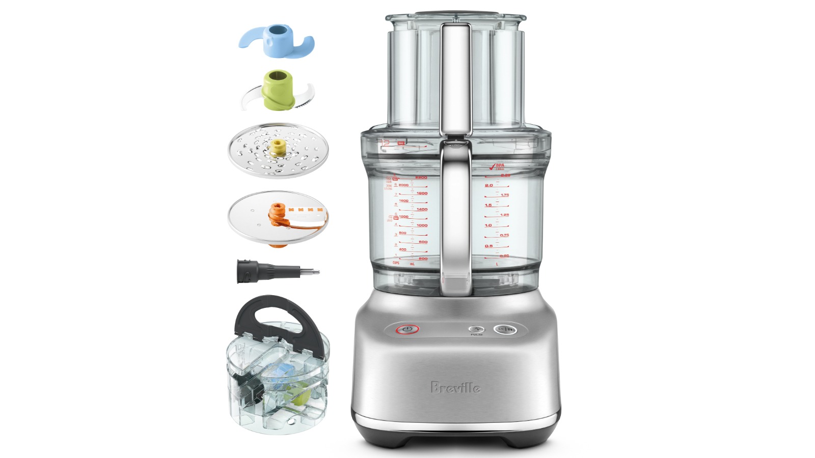 Breville Kitchen Wizz 12 Food Processor - Brushed Stainless Steel