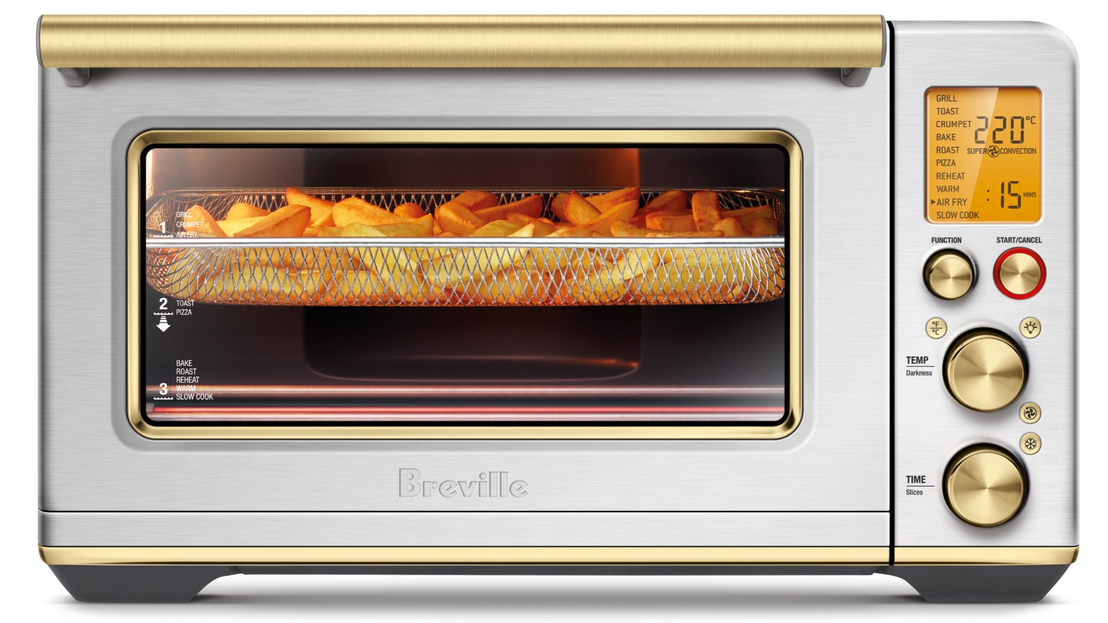 Breville 22L The Smart Oven Air Fryer - Brushed Stainless Steel Brass