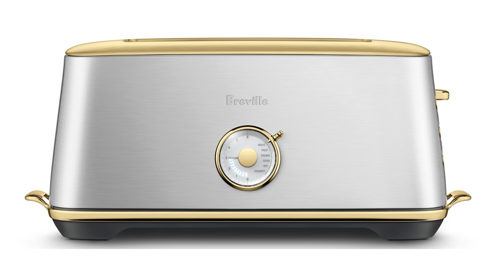 Breville the Toast Select Luxe 4 Slice Long Slot Toaster - Brushed Stainless Steel Brass
