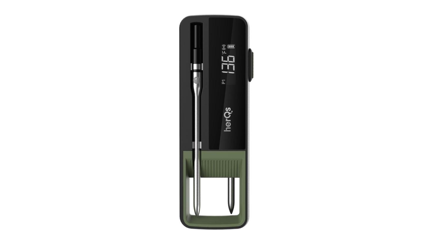 HerQs Single Max Wireless Rechargeable Dual Probe Meat Thermometer