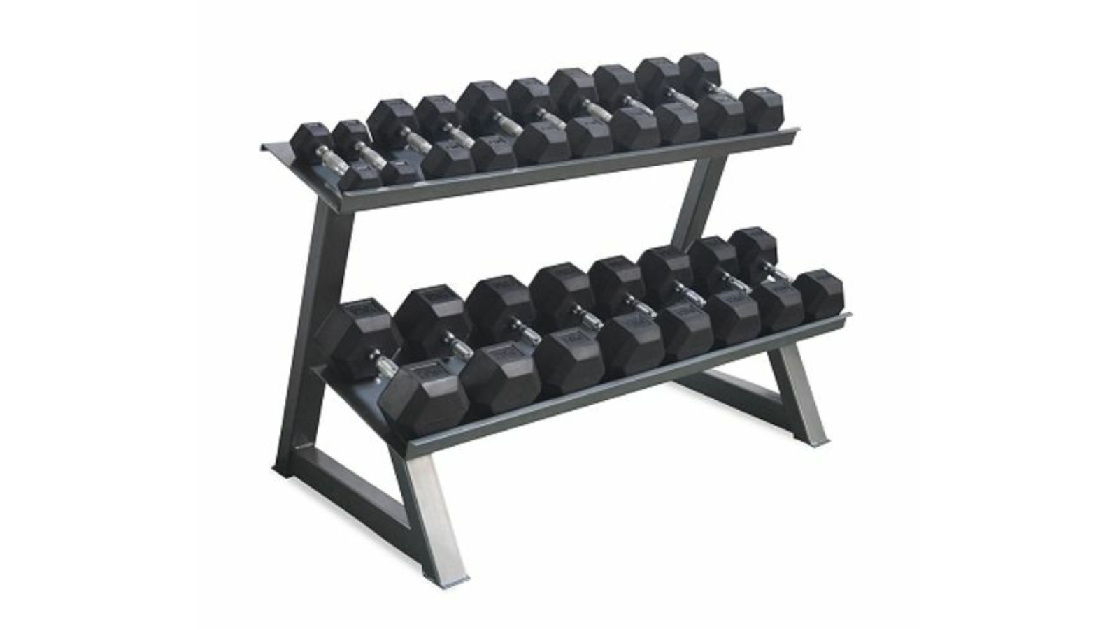 Morgan Sports Morgan Rubber Hex Dumbbell Rack - Deluxe