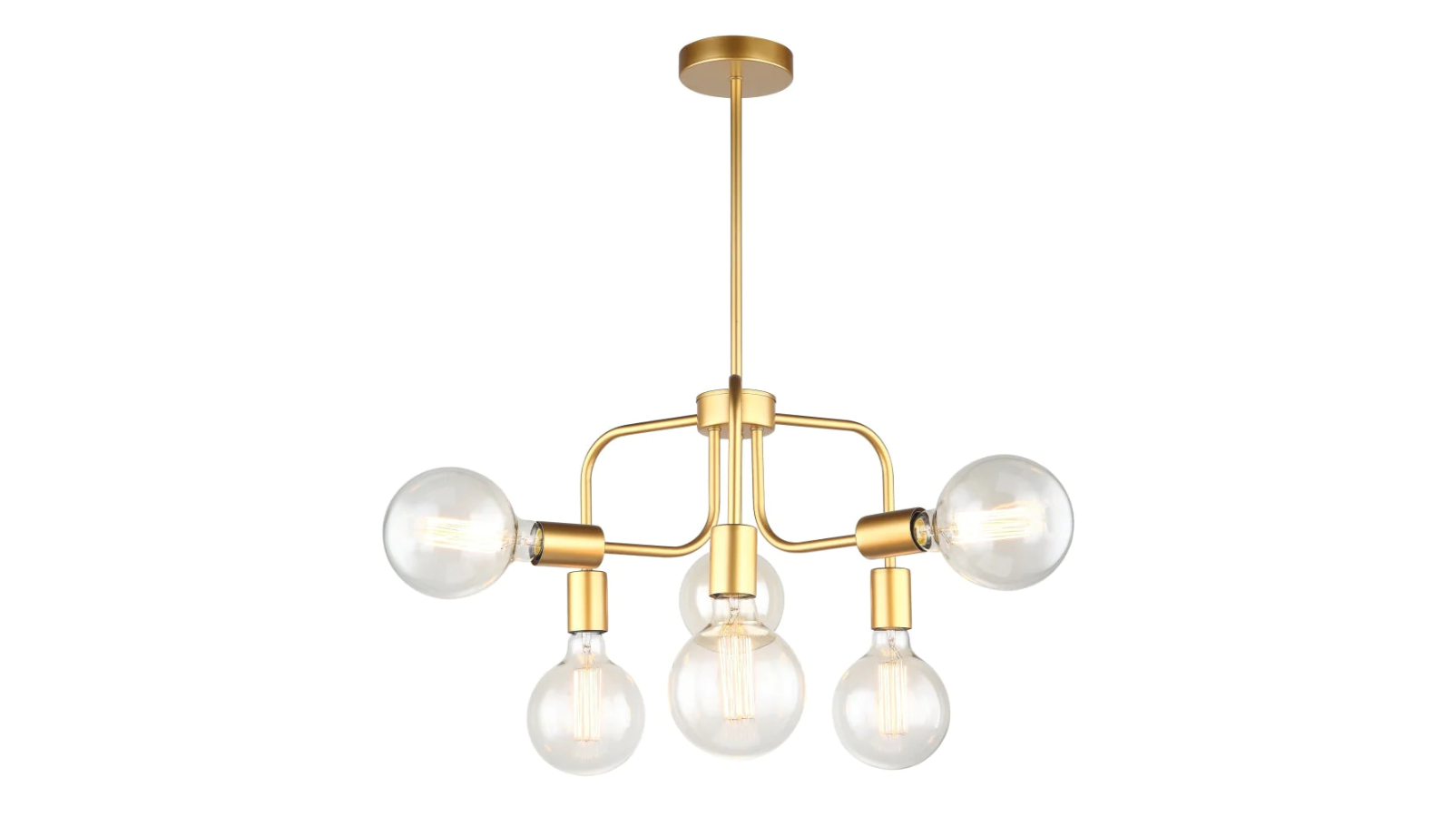 HEXA Interior Modern Abstract with 6 Arms Pendant Light - Matte Gold