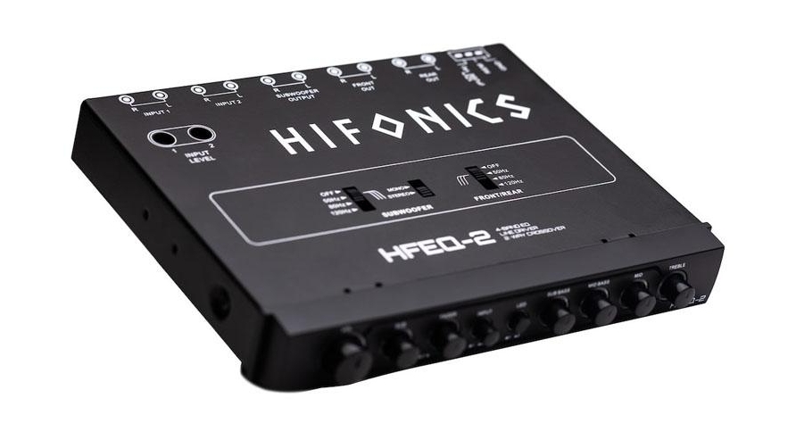 Hifonics HFEQ-2 4-Band Equalizer 2-Way Line-Driver Signal Processor