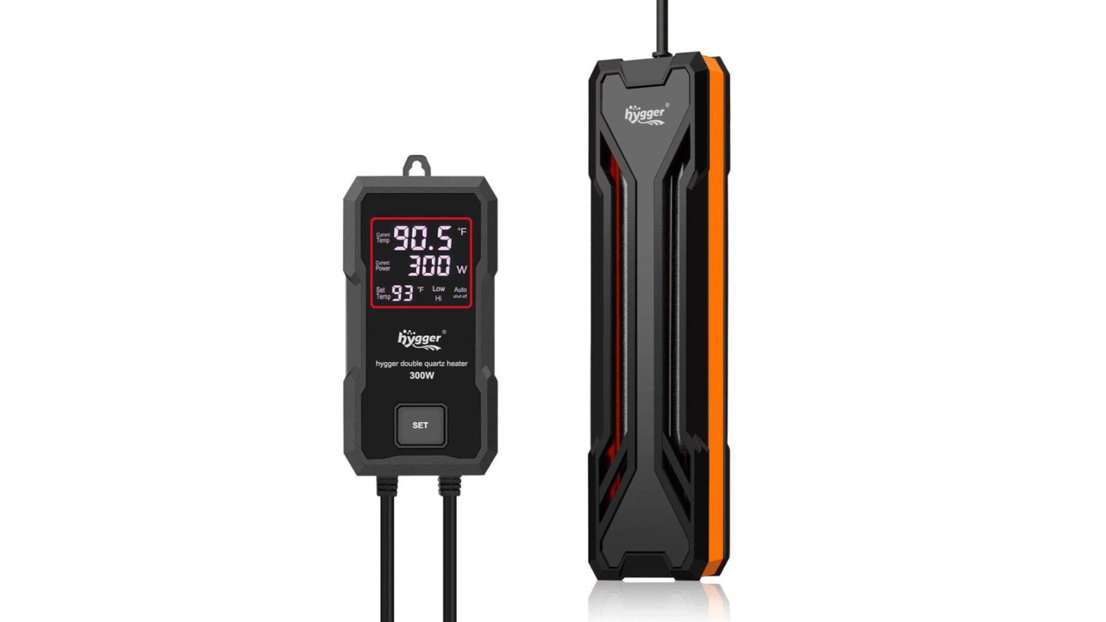 Hygger Submersible Double Quartz Heater - 1000W
