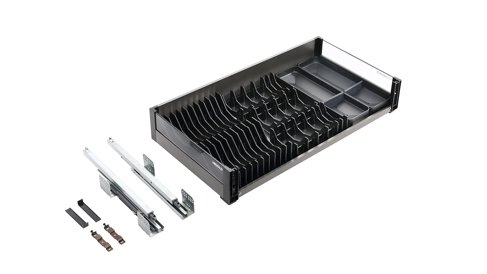 Higold Multipurpose Kitchen Drawer with Plate Dividers and Drain Tray - 90cm