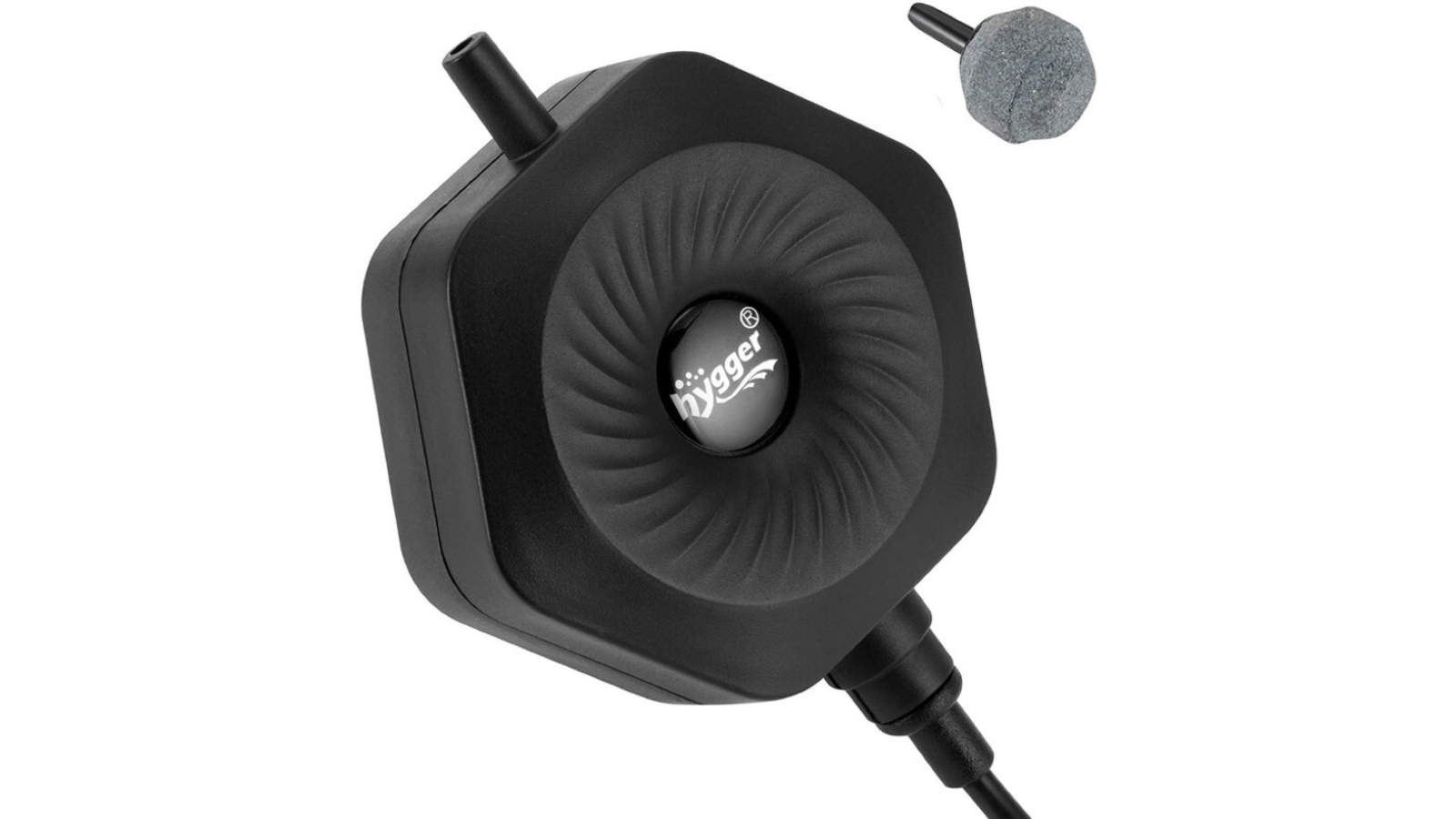 Hygger Aquarium Hexagon Mini Air Pump - Black