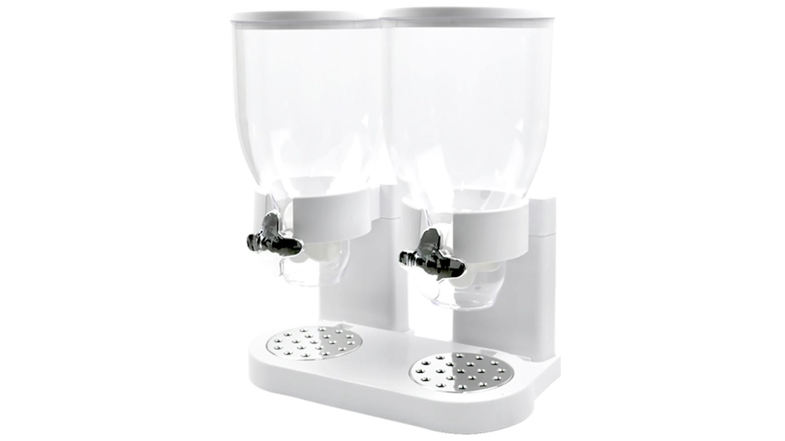Double Cereal Dispenser - White