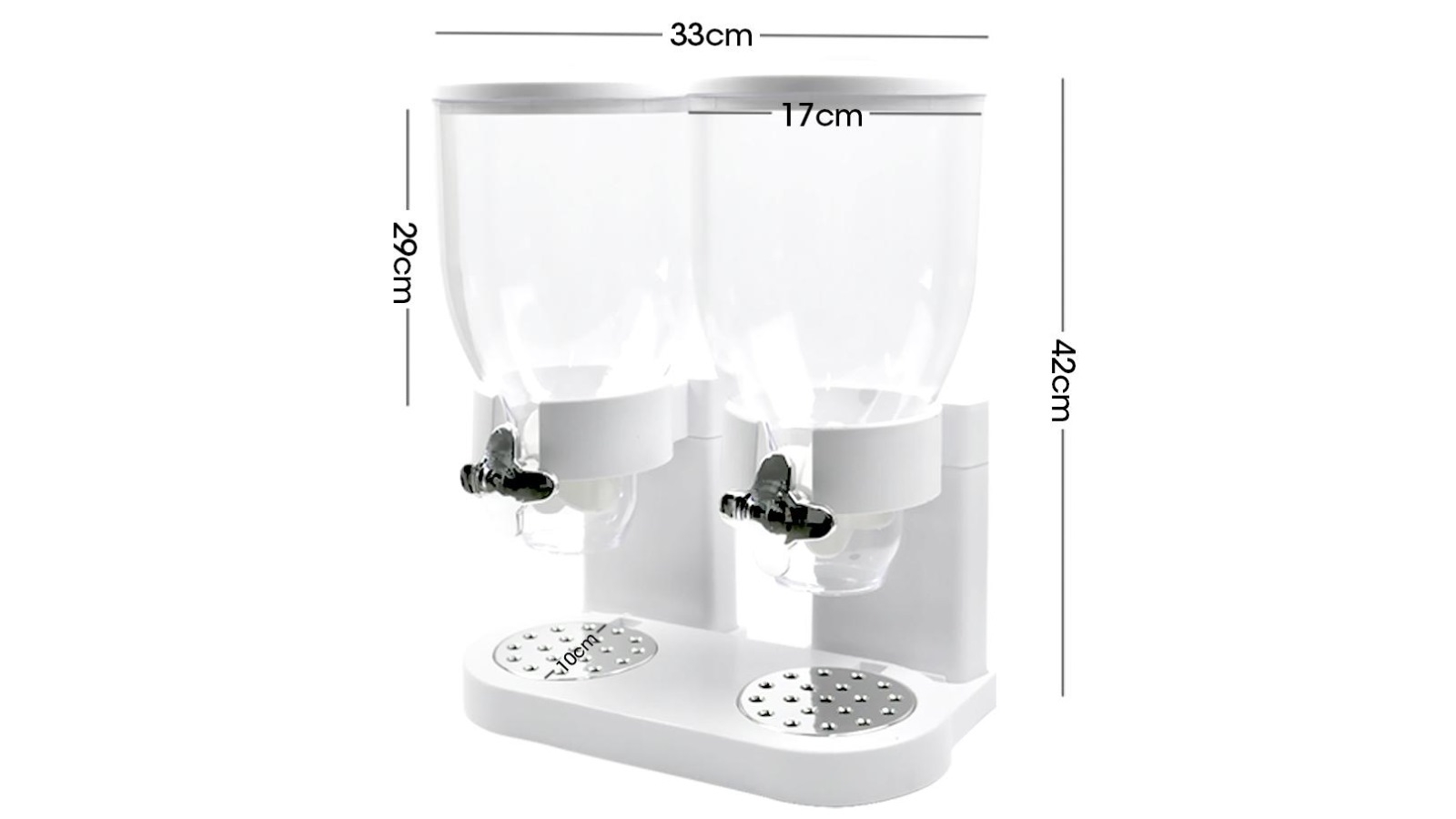 Double Cereal Dispenser White Harvey Norman