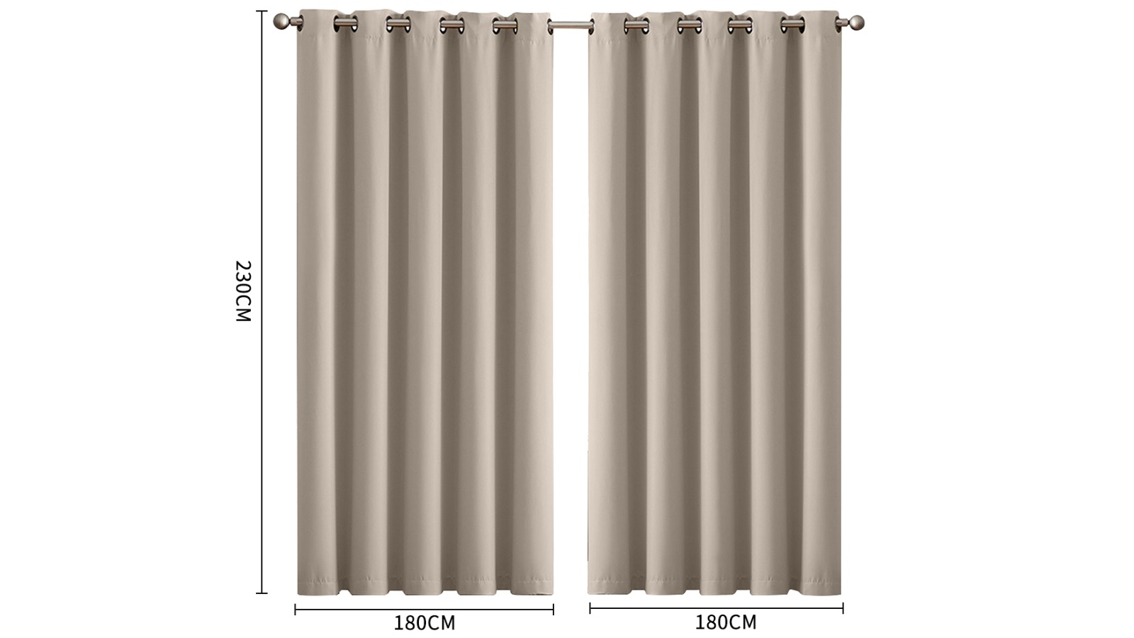 3 outlet sets of 2 curtains (6 panels total)