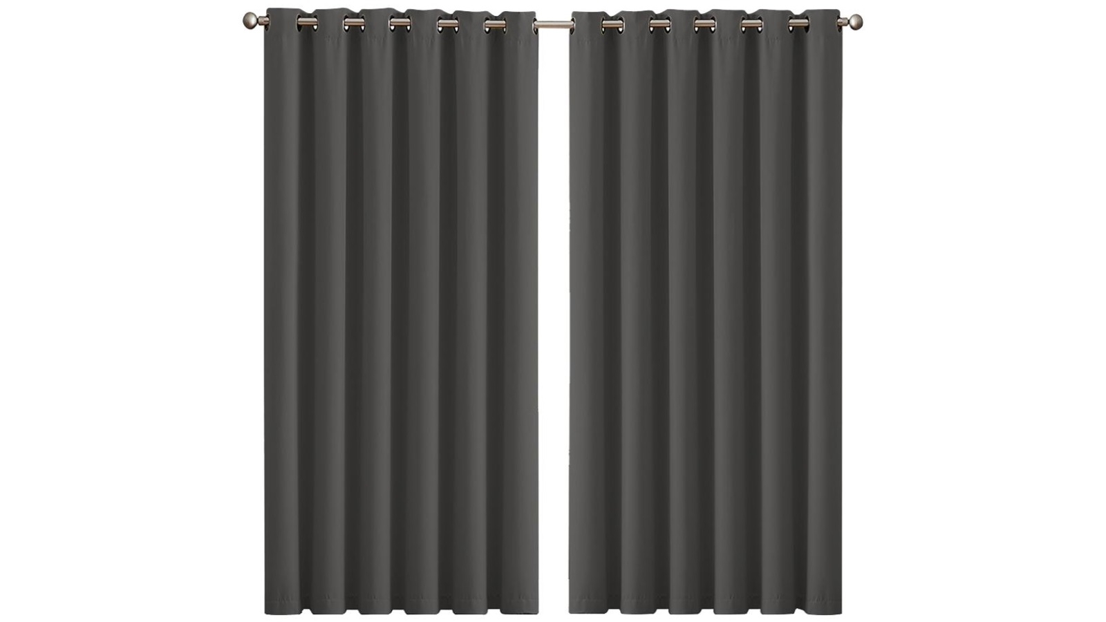 DreamZ 2-Panel 240x230cm Blockout Curtain - Charcoal