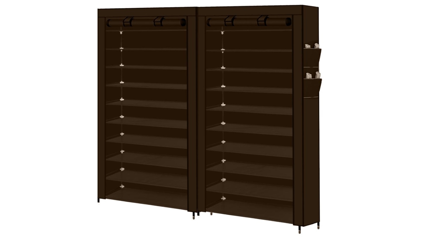 Levede 2 x Shoe Rack Cabinet - Brown