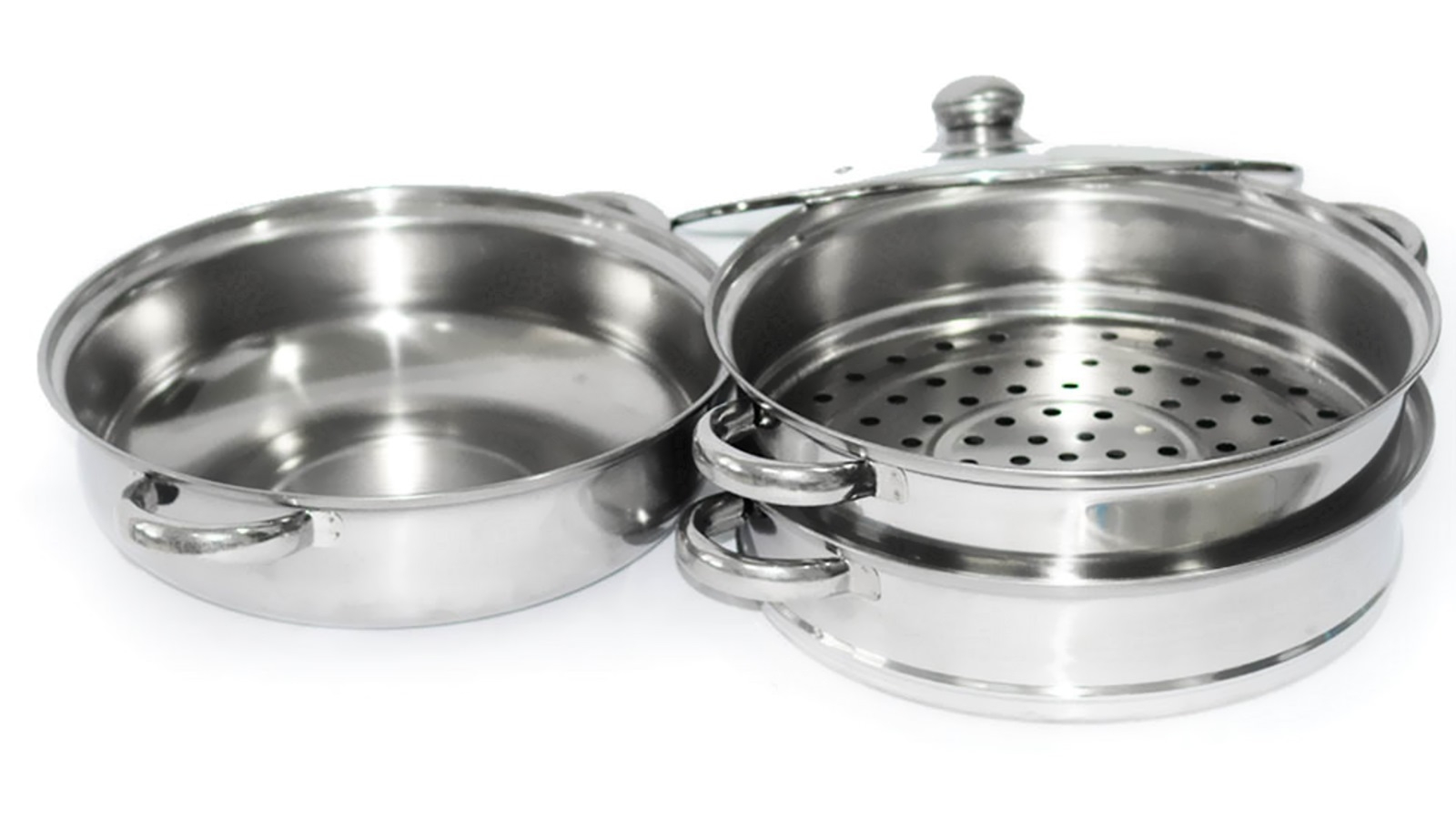 Toque 3 Tier Stainless Steel Steamer Meat Vegetable Cookware Hot Pot ...