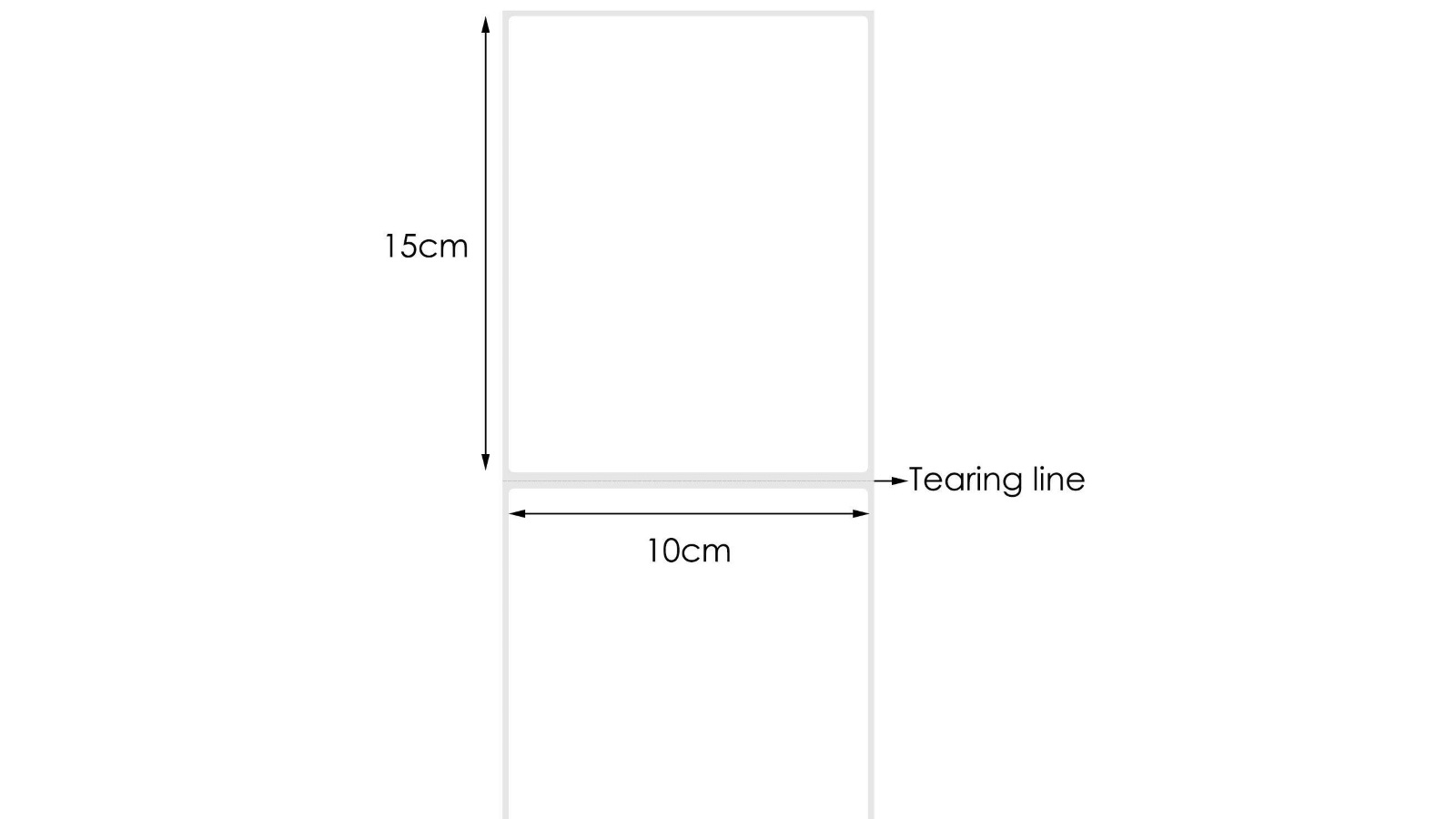 10x15cm 6 Rolls x 300 Labels Direct Thermal Labels Roll White