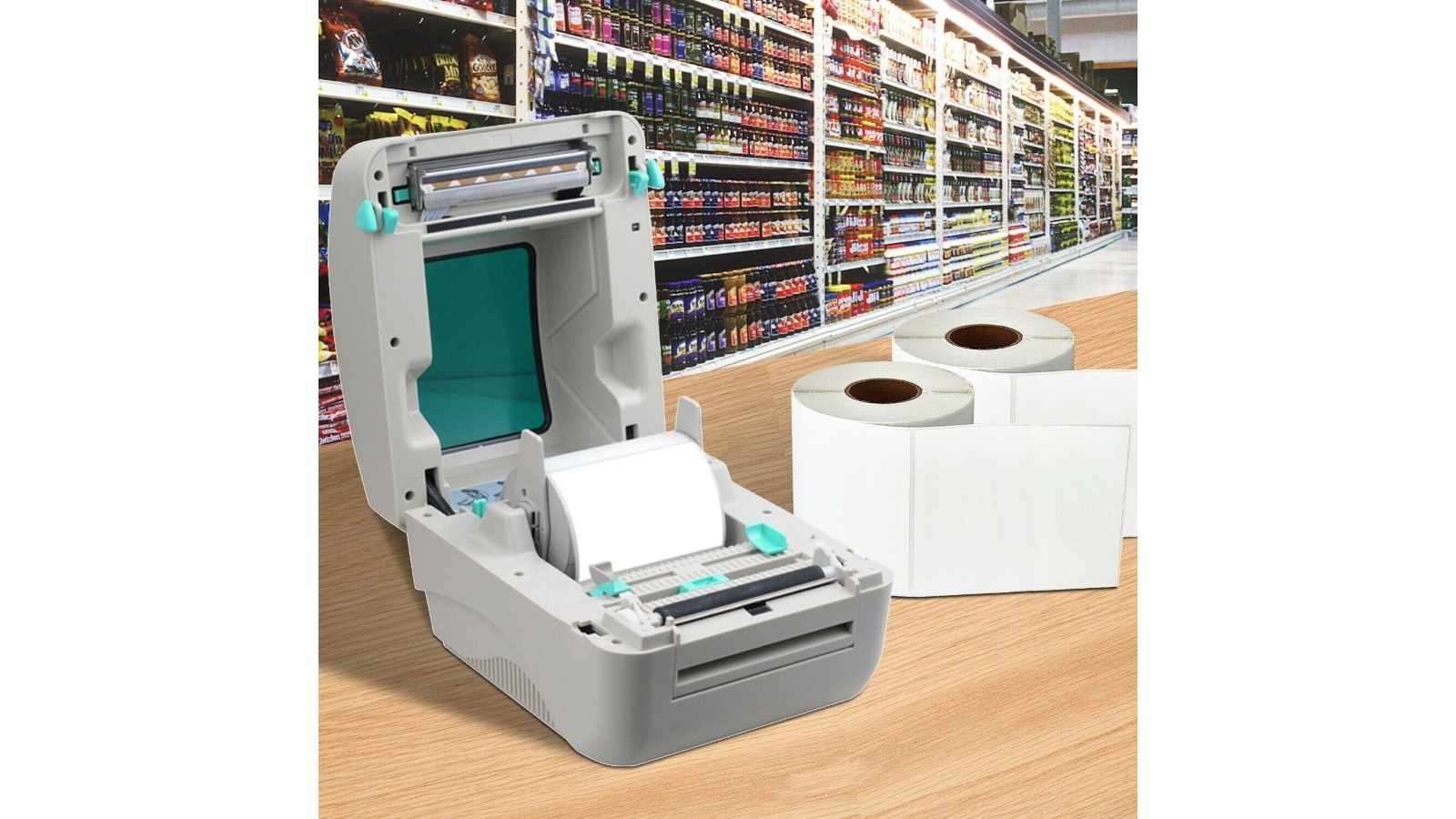 10x15cm 6 Rolls x 300 Labels Direct Thermal Labels Roll White