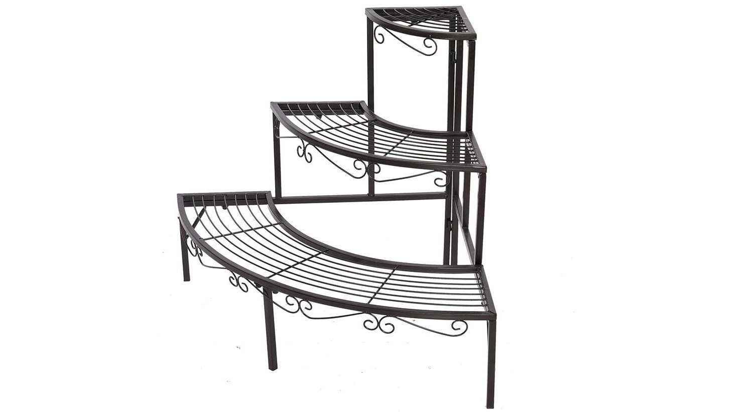 Levede Outdoor Indoor Pot Plant Stand Garden Metal 3 Tier Planter Corner Shelf